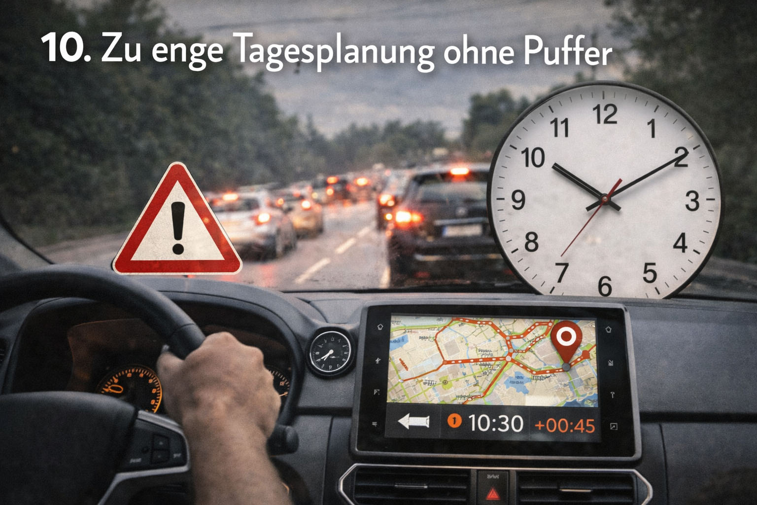 Entspannter Tagesplan mit Puffer