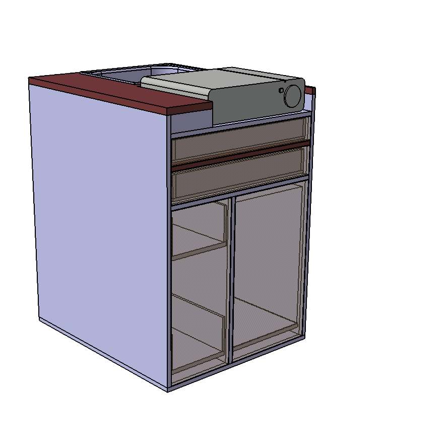 Küchenblock CAD Iso-Ansicht